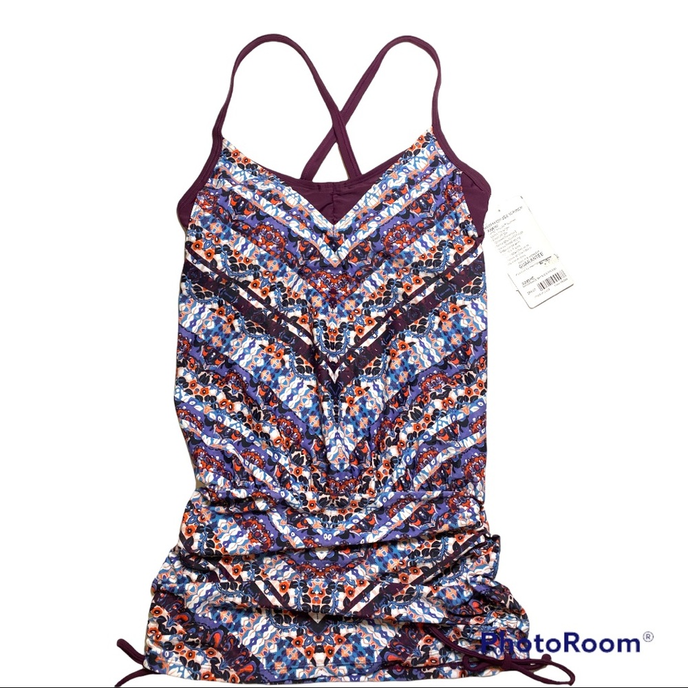 ATHLETA Marrakesh Side Scrunch Tankini Swim Top - Picture 6 of 16